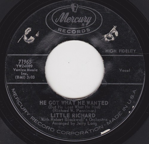 LITTLE RICHARD"WHY DON'T YOU CHANGE YOUR WAYS "/"HE GOT WHAT HE WANTED " MERCURY - Picture 2 of 2