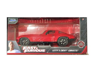 Jada 1:24 Fast & Furious Red Letty's Chevy Corvette Kids Diecast