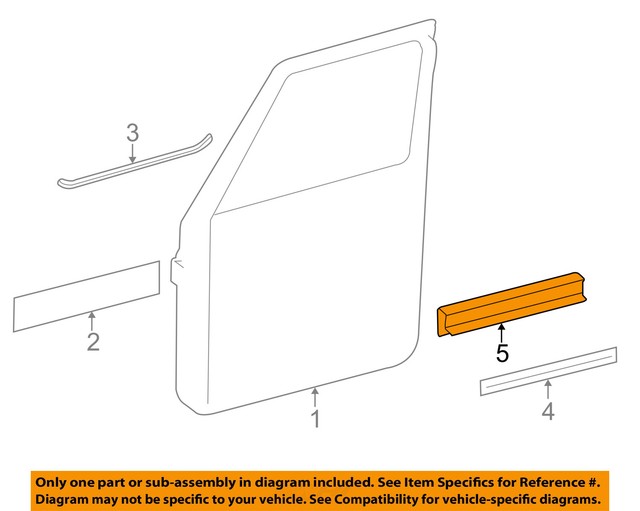 MERCEDES OEM 0205 G500 FRONT DOORBody Side Molding 4636900462 eBay