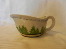 Celebrate The Silence Of The Snowflakes Ceramic Gravy Boat Russ Berrie