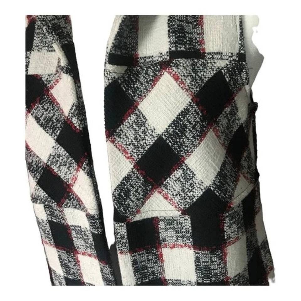 BCBGeneration Long Vest Plaid Pockets Size S - Image 4 of 4