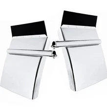 Quarter Fender Set 24" x 27" Stainless Steel Semi Truck Freightliner Volvo VNL