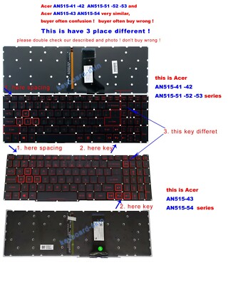 Nitro 5 AN515-43 AN515-54 AN515-55 AN517-51 AN517-52 Tastiera - Foto 2