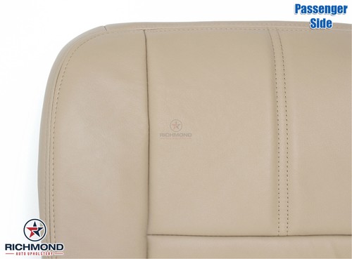 2008-2010 Ford F250 F350 Lariat -Passenger Side Bottom Leather Seat Cover TAN - Picture 4 of 12
