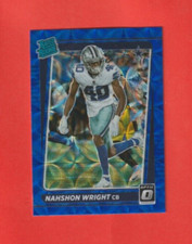 2021 Panini Donruss Optic BLUE SCOPE # 285 Nahshon Wright RATED ROOKIE COWBOYS