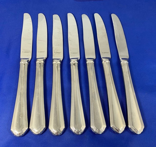 Lenox ARCHWAY Dinner Knives 9 1/4” Stainless Flatware Set Of 7 eBay