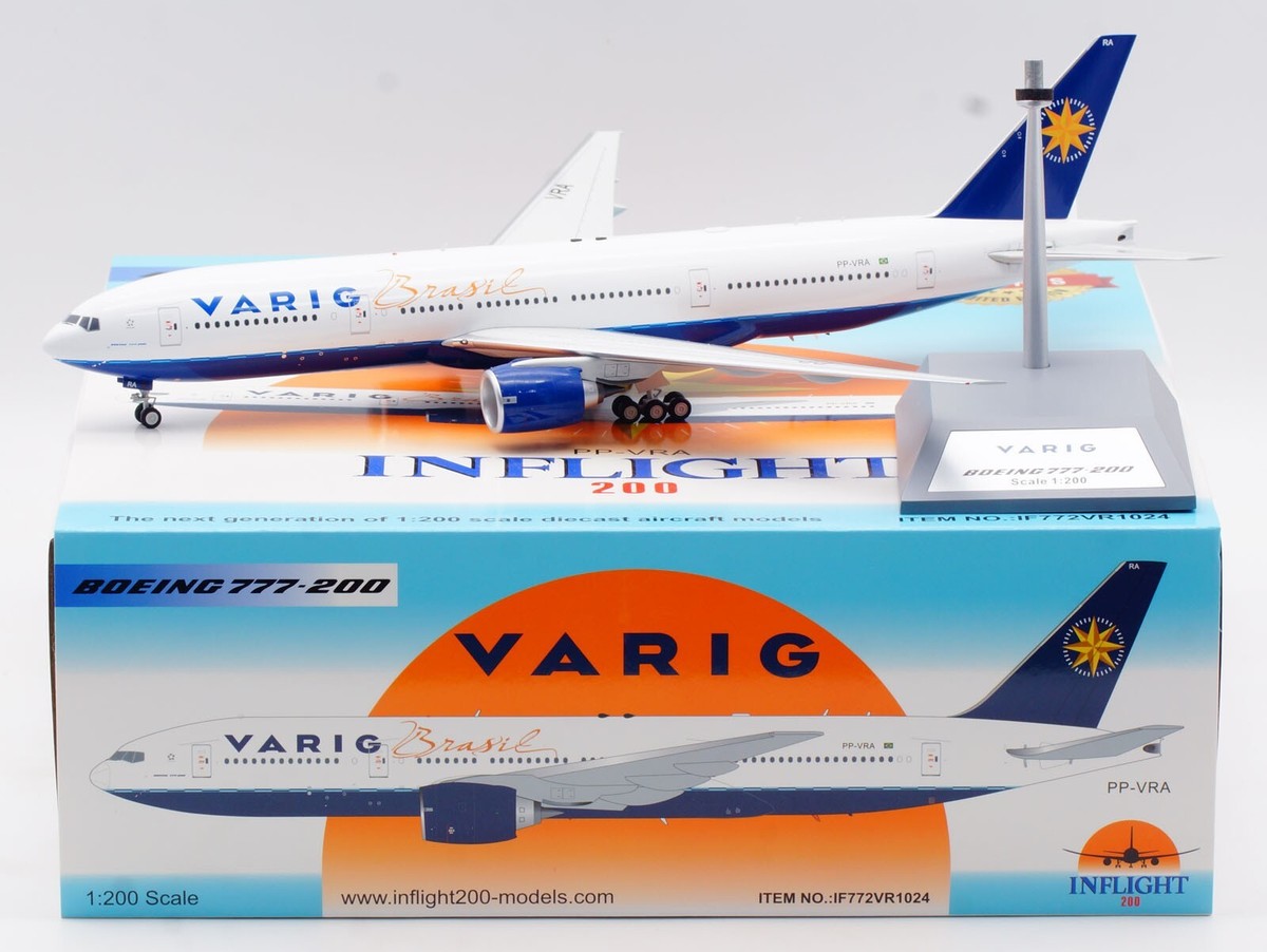 嵐ジェット BOEING 777-200 scale 1:200 INFLIGHT 1:200 Varig Boeing B777-200/ER Diecast Aircraft Jet