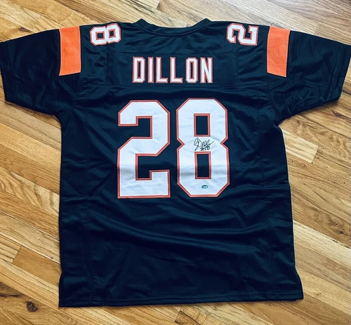 Autographed/Signed Corey Dillon Cincinnati Black Football Jersey COA