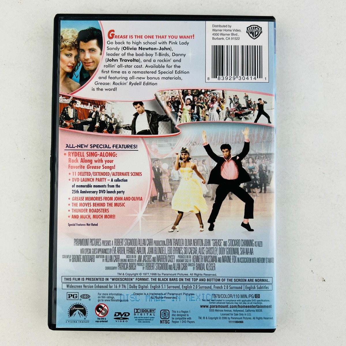 Grease (Rockin' Rydell Edition) DVD John Travolta, Olivia