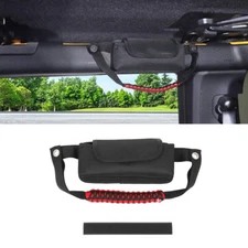 ✅Rear Top Roll Bar Grab Assist Handle Storage Bag Accessoires For Bronco 21+ Red