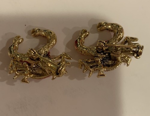 Set Of 2 Vtg Enamel Rhinestone Crab Pin Articulated Movable Claws Scatter Brooch - Picture 7 of 9