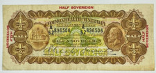 AUSTRALIA 1928 TEN 10 SHILLING ,RIDDLE/HEATHERSHAW, Full Colour, "A-52 " RARE