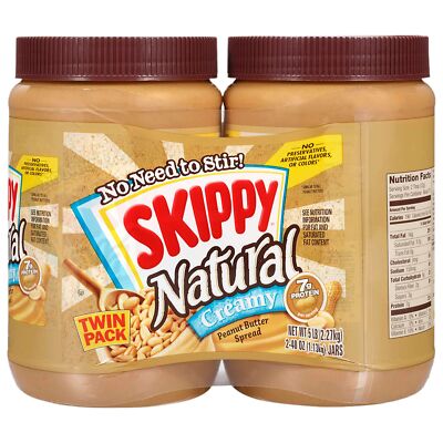 	SKIPPY Natural Creamy Peanut Butter Spread Twin Pack 2-Pack 5 LB	