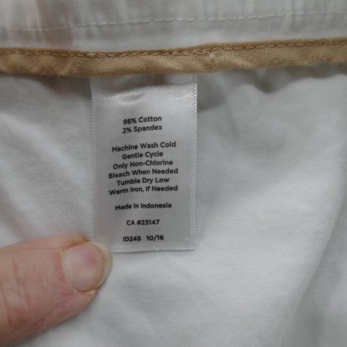Talbots Womens Slim Leg Cropped Pants 10 White Lace Up Hem Stretch Career Casual - Bild 12 von 13