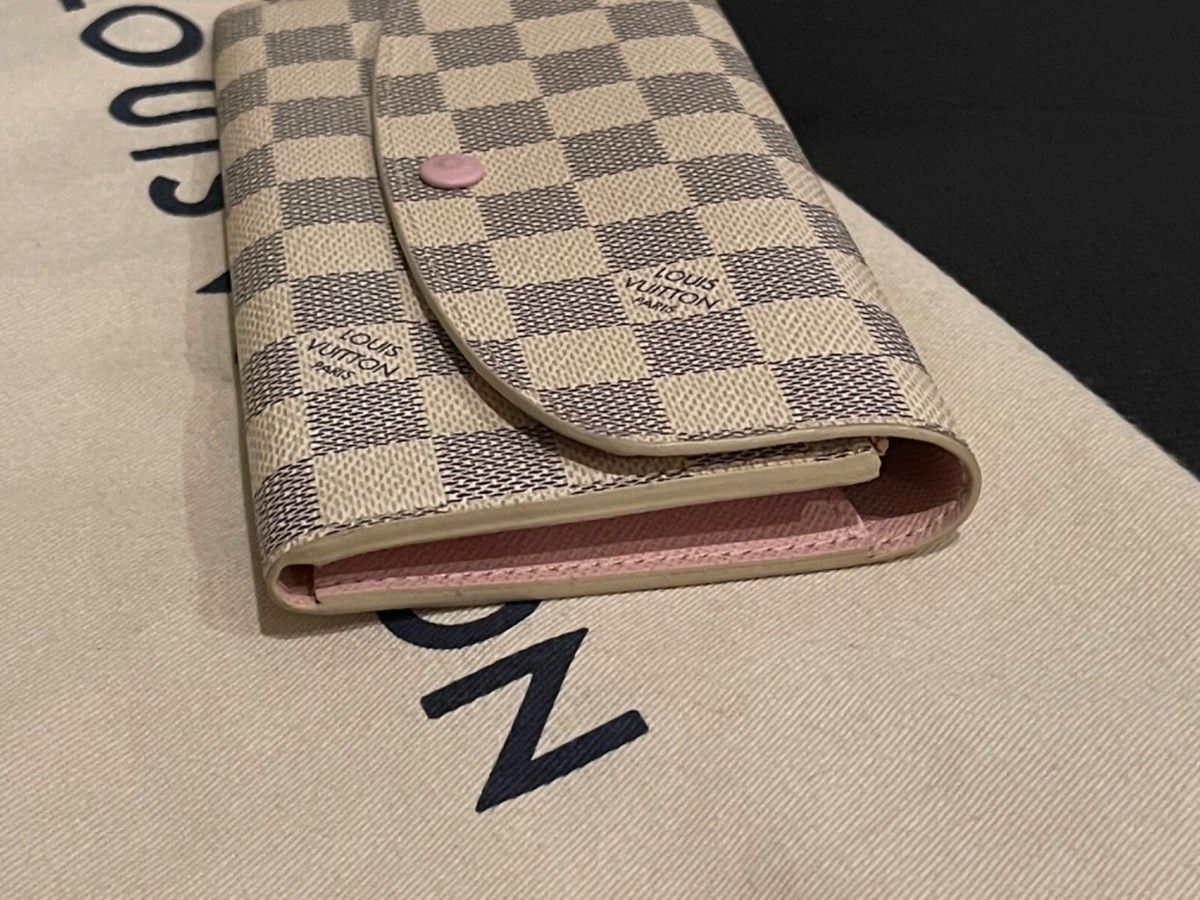 Vuitton Damier Azur Emilie Wallet Pink Louis Vuitton Emilie Wallet