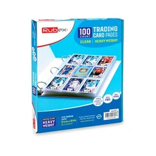  100 Clear Heavyweight Trading Card Holders, 9 Pocket Card Holder