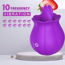 10 Powerful Speeds Rose Massage Rechargerable Massager Pain Relief Sucker NEW