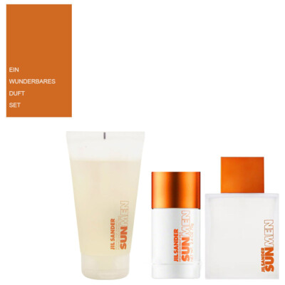 3tlg Jil Sander Sun Men Eau de Toilette + Deostick + 2in1 Shampoo