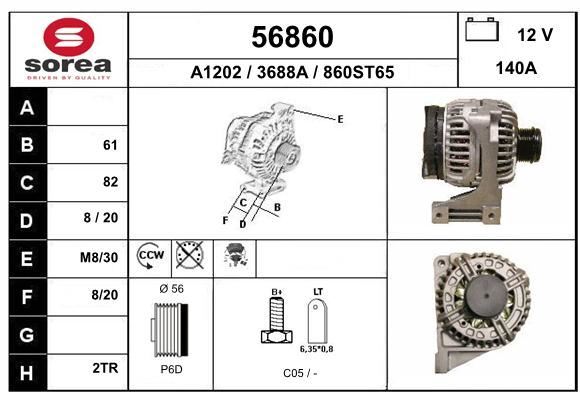 Alternateur Volvo S60 2.4 D et XC90 D5 pièce de rechange pour moteur diesel