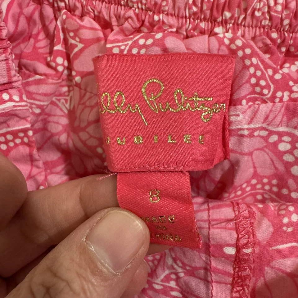 Lilly Pulitzer Jubilee butterfly pink girls skirt skort size 8 - Image 2 of 4