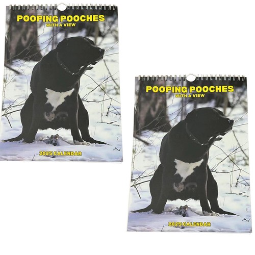 2025 Calendar - 11x8.5 inches Funny Dogs Pooping in Beautiful Places Wall Calend - Picture 16 of 17
