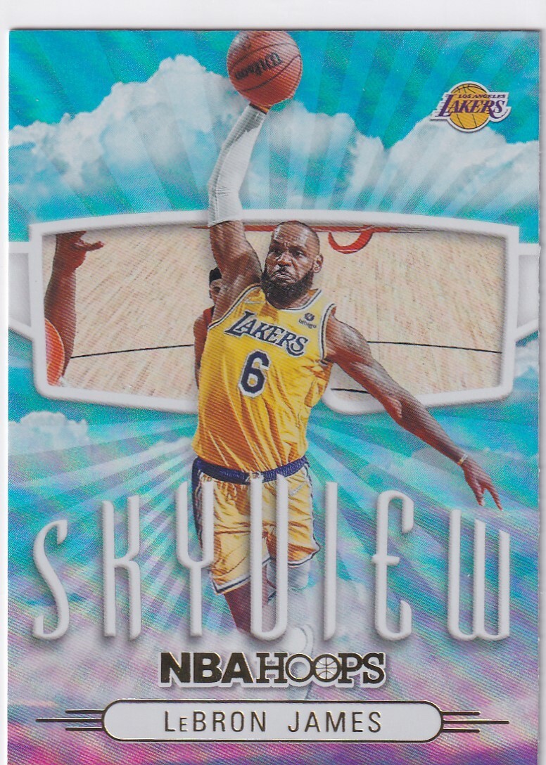 2022-23 Panini NBA Hoops Skyview Holo Winter #1 LEBRON JAMES Los Angeles Lakers