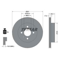 Textar 2X Bremsscheibe 92131200