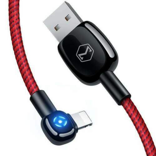 MCDODO Elbow Auto disconnect Lightning Fast Charge Sync data Cable IPH X/8/7 blk - Picture 2 of 2
