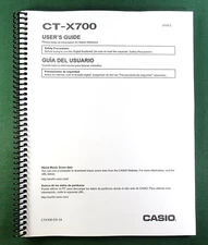 Casio CT-X700 Instruction Manual: 64 Pages Coil Bound & Protective Covers!