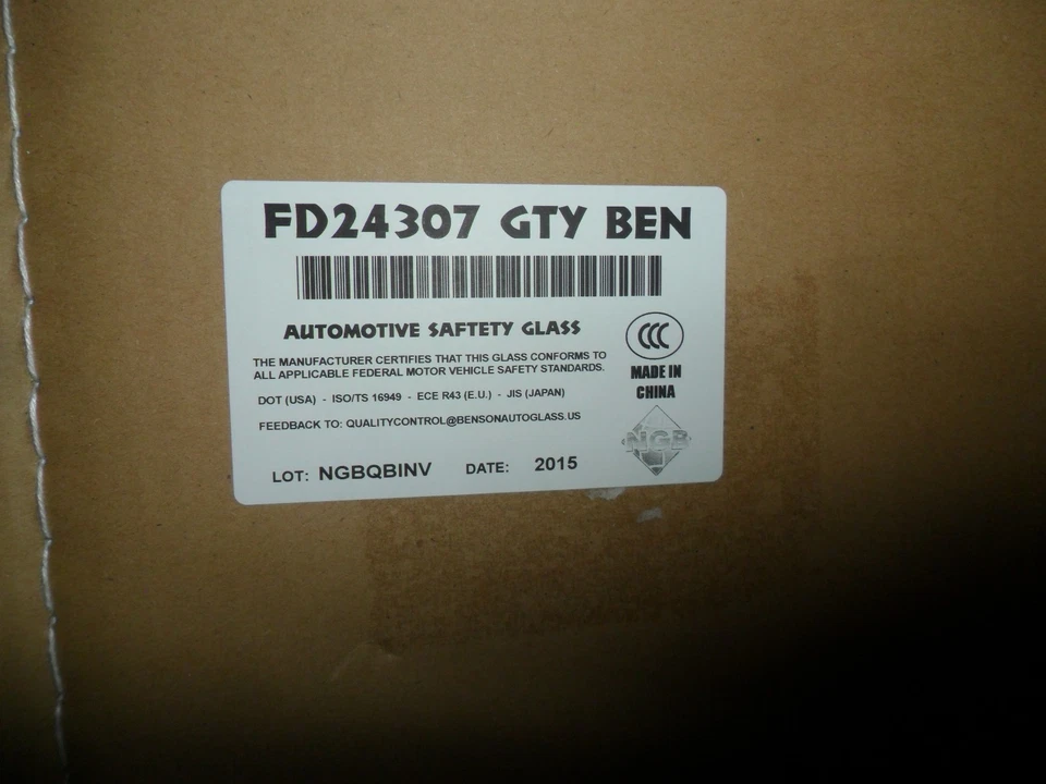 Front Left Window Driver Side Door Glass For 2009-2014 Nissan Cube FD24307GTY Foto 4 de 4