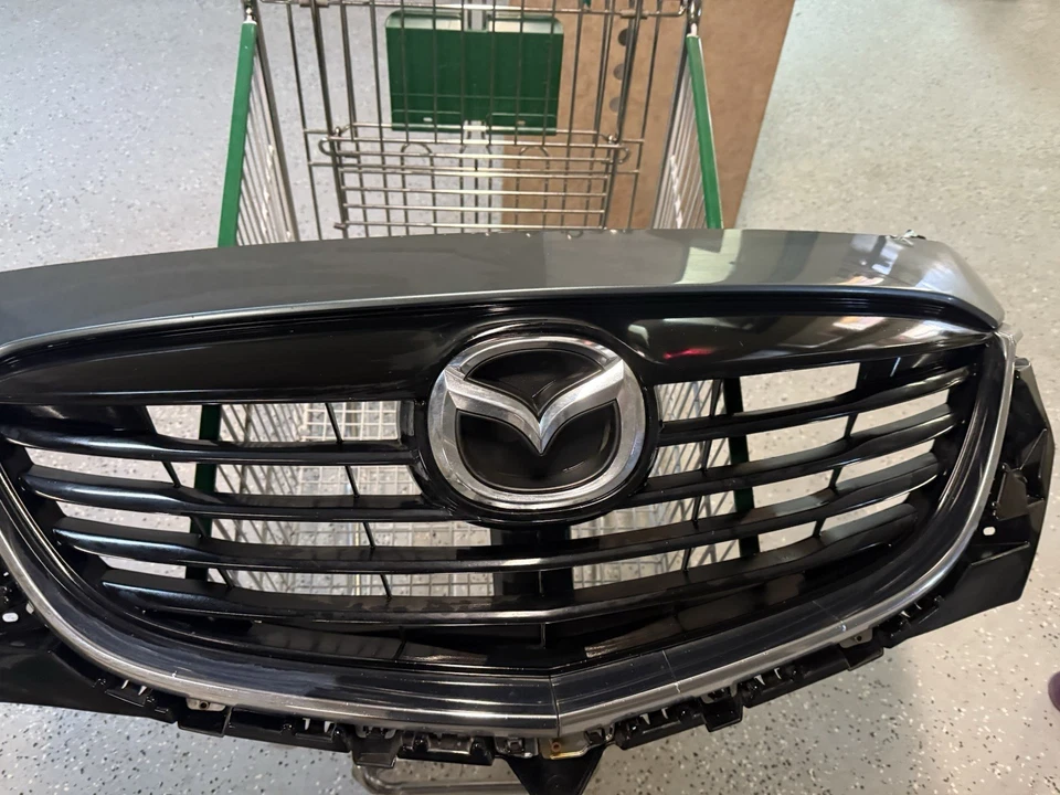 Mazda CX-9 2013 2014 2015 parrilla superior de fábrica barras horizontales negras 940636 Foto 3 de 4