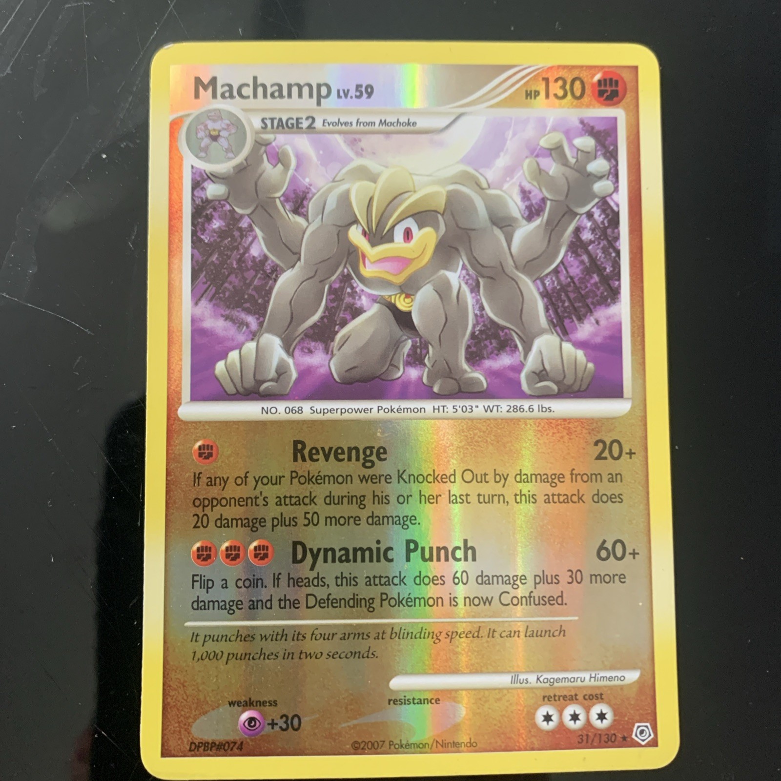 Machamp 31/130 Diamond and Pearl Reverse Holo