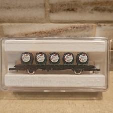 Marklin Mini-Club 82365 Z Scale Flat Car w/ 5 Containers Alpi Milch Butter NIB
