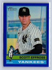 2025 Topps Heritage Scott Effross Chrome Blue Refractor /150 #636