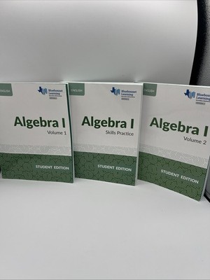 Algebra I Volume 1 -2& Skills PractEnglish Student Edition Secondary Mat Set
