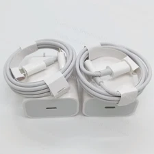2X For iPhone 17 16e 15 14 13 12 11 PD 20W USB C Fast Charger Block Type C Cable