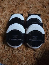 Exfoliating Bath Sponge Pearl Powder 4 Pack Brand New Shower Bath Tub M38