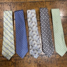 GEOFFREY BEENE Neckties Lot of 5 Career Wedding 100 Silk Ties B6 
