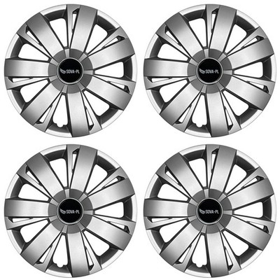 Radkappen 16'' Satz 4 Stk. silber + Nabenkappen SOVA-PL - K411