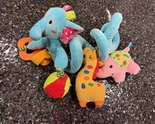 Hanging Elephant Crinkle Rattle Crib Baby Carriage, Car Seat Toy 0-6 Months