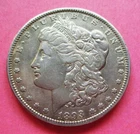 1893 MORGAN SILVER DOLLAR. CIRCULATED. BETTER GRADE LOW MINTAGE.