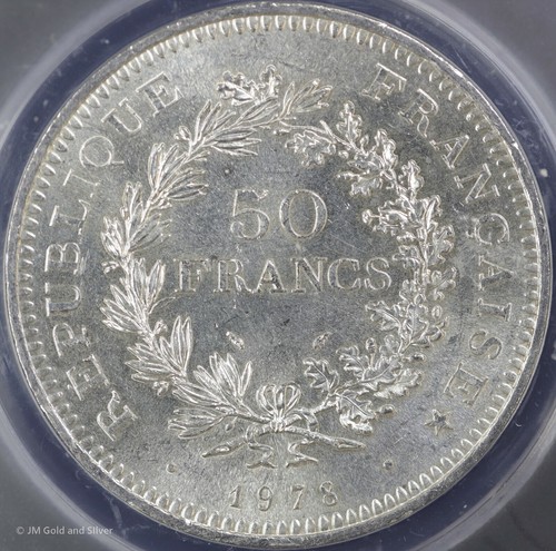 1978 50FR France 50 Francs Hercules ANACS MS 63 | Uncirculated UNC - Picture 3 of 4