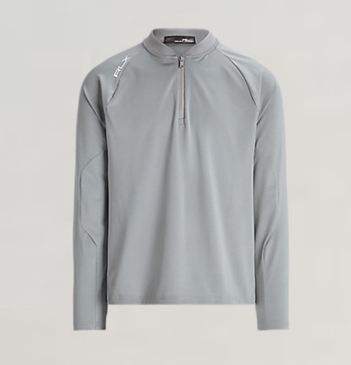 NEW RLX Ralph Lauren Blade Pullover Men Medium Grey Quarter Zip Pro Fit Golf