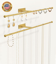 Wall Hanging Jewelry Organizer: 12.6'' Necklace Holder for Earring, Bracelet, Ri