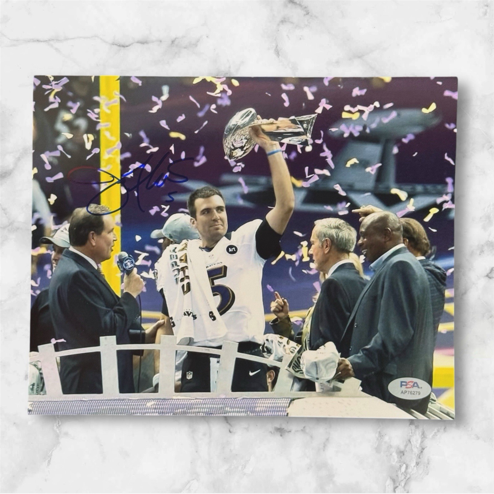 Joe Flacco Autographed Signed 8x10 Photo Ravens Super Bowl PSA/DNA BROWNS 