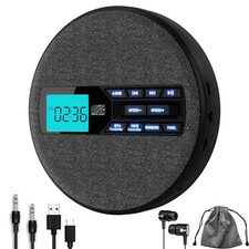 M-Amazup CD Player Portable, Rechargeable Portable CD Player with Dual Speakers