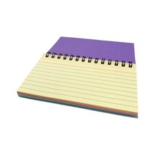 Small Twin-Wire Binding Notebook 50 Sheets Lined Pocket Writing Journal Notepads