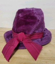 Vintage Purple Hat A Mr. Jules Creation Mondine HB Body Italy Pink Ribbon