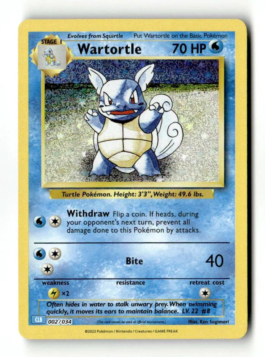 Wartortle 002/034 Trading Card Game Classic for sale | eBay