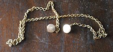 VICTORIAN BRASS BUTTON WAISTCOAT VEST CHAIN FOB